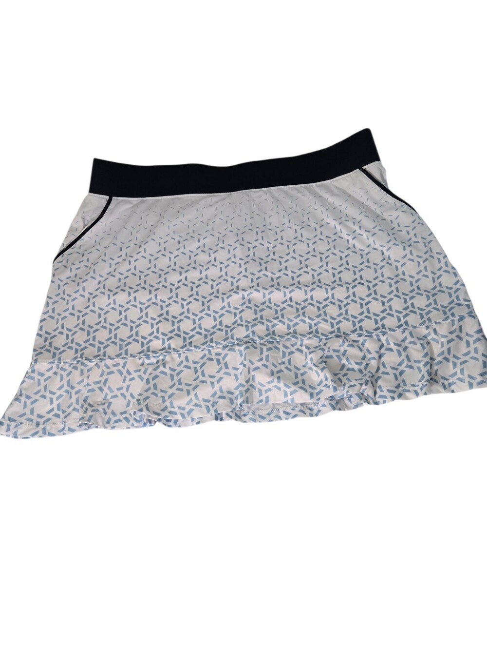 Court & Haley White & Light Blue Geometric Print Women’s Skort Sze XL